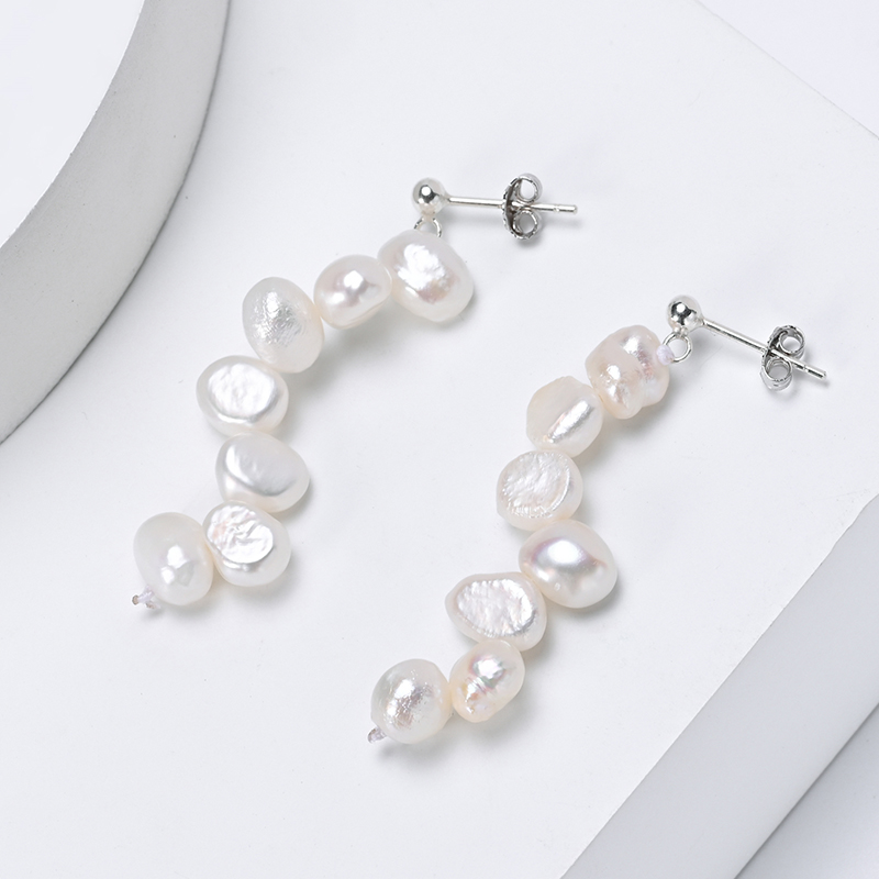 Freshwater Line - HENGSHENG 5-6mm Freshwater White Pearl Baroque