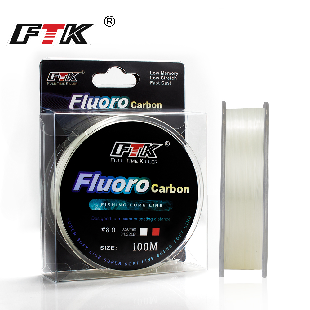 FTK 100m 4.13-34.32LB Fluoroca - đánh giá và giá Fluorocarbon Line