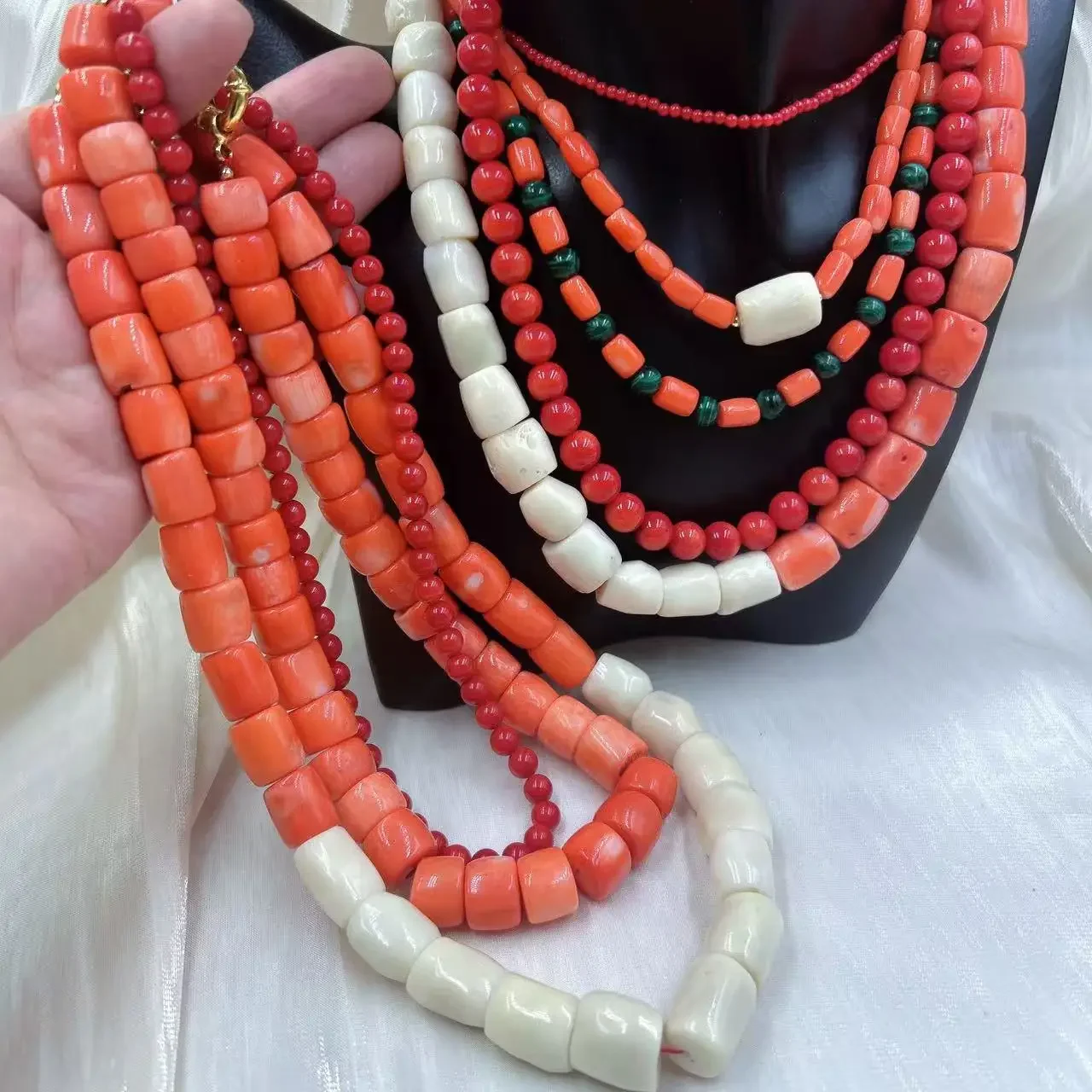 Orange Red Vintage Round Natur - đánh giá và giá Freshwater Line
