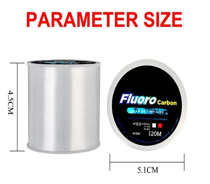 Fishing Line 120M 0.20mm-0.60m - đánh giá và giá Fluorocarbon Line